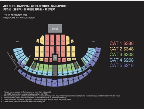 jay chou concert singapore 2022 seating plan